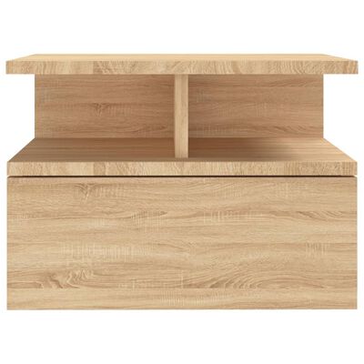 vidaXL Svävande sängbord sonoma-ek 40x31x27 cm konstruerat trä