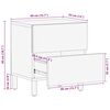 vidaXL S&auml;ngbord 2 st brun 40x33x46 cm mango i massivt tr&auml;