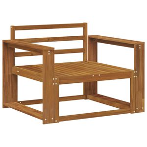 vidaXL Utomhus Mellansoffa Massivt Akaciatr&auml; Naturf&auml;rg