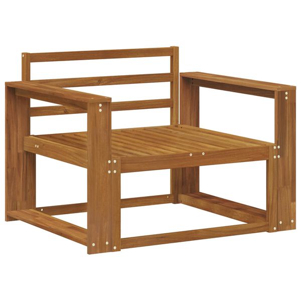 vidaXL Utomhus Mellansoffa Massivt Akaciatr&auml; Naturf&auml;rg