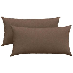 vidaXL Sofakuddar 2 pcs Brun 80 x 40 cm tyg