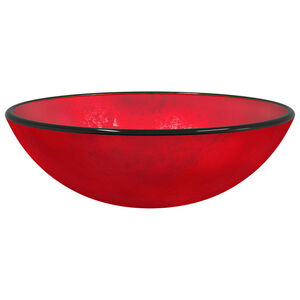 vidaXL Handfat h&auml;rdat glas 42x14 cm r&ouml;d