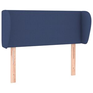 vidaXL S&auml;nggavel med kanter bl&aring; 83x23x78/88 cm tyg