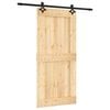 vidaXL Skjutd&ouml;rr 95 x 210 cm Massiv furutr&auml;d&ouml;rr (obehandlad)