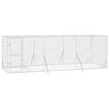 vidaXL Hundg&aring;rd f&ouml;r utomhusbruk silver 6x2x2 m galvaniserat st&aring;l