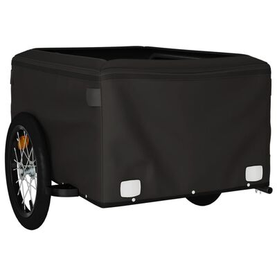 vidaXL Cykelvagn svart 45 kg järn