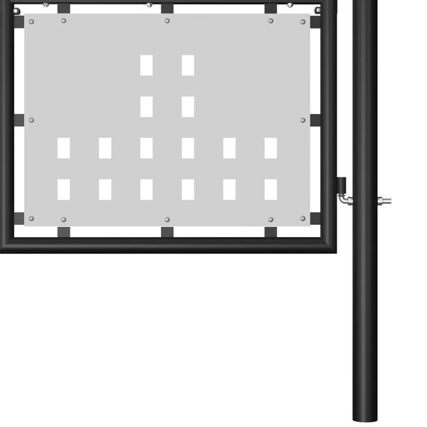 vidaXL Tr&auml;dg&aring;rdsgrind st&aring;l 500x150 cm svart