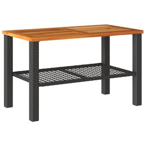 vidaXL Tr&auml;dg&aring;rdsbord svart 70x38x42 cm konstrotting akaciatr&auml;
