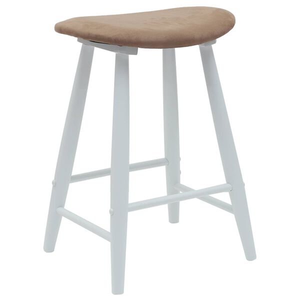 vidaXL Matstolar 2 pcs Vit 46 x 37 x 63 cm Massiv Gummitr&auml;