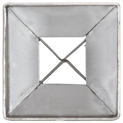 vidaXL Jordspett 12 st silver 7x7x75 cm galvaniserat stål