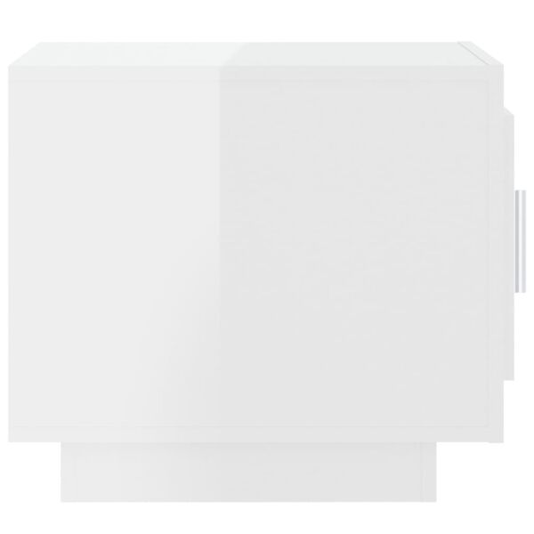 vidaXL Soffbord vit högglans 51x50x45 cm konstruerat trä