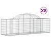 vidaXL Gabioner b&aring;gformade 8 st 200x50x60/80 cm galvaniserat j&auml;rn