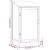 vidaXL Trädgårdsbod vit 55x52x112 cm massivt granträ