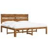 vidaXL Dubbel s&auml;ngram med huvudgavel ROSTOCK Naturlig 180 x 200 cm