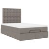 vidaXL Ottoman s&auml;ngram med madrass taupe 120x200 cm tyg