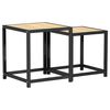 vidaXL Tebord 2 st MDF sonoma-ek