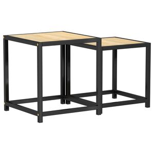 vidaXL Tebord 2 st MDF sonoma-ek