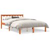 vidaXL S&auml;ngram utan madrass vaxbrun 120x200 cm massiv furu