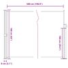 vidaXL Indragbar sidomarkis antracit 160x500 cm