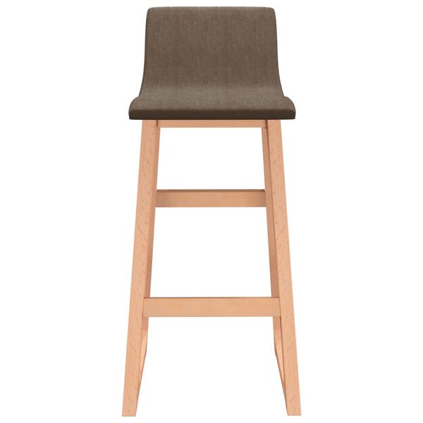 vidaXL Barstolar 2 st brun tyg