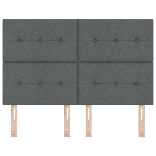 vidaXL Huvudgavel med huvudgavel M&ouml;rkgr&aring; 160 cm Konstl&auml;der