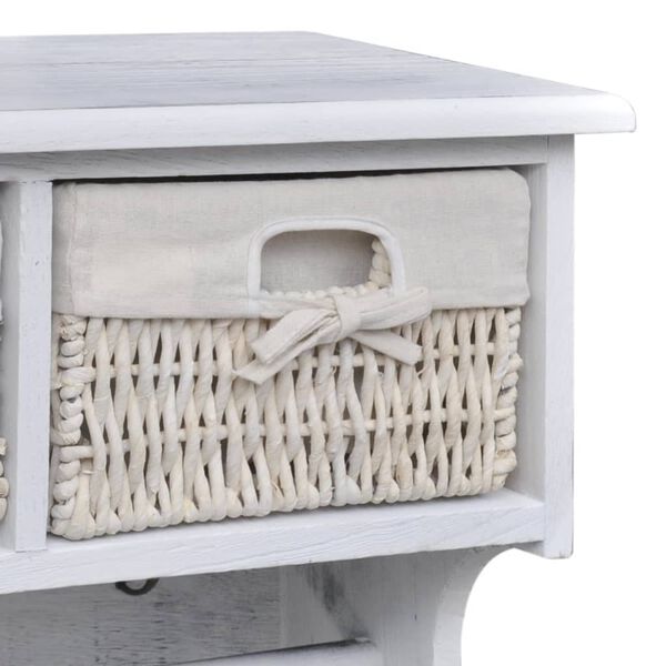 vidaXL Vägghylla vit 60x23,5x33 cm paulownia