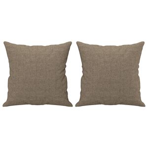 vidaXL Prydnadskuddar 2 st taupe 40x40 cm tyg