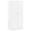vidaXL Garderob vit h&ouml;gglans 80x52x180 cm konstruerat tr&auml;