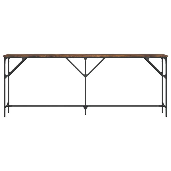 vidaXL Avlastningsbord rökfärgad ek 200x29x75 cm konstruerat trä