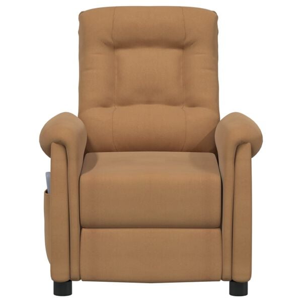 vidaXL Massagefåtölj med uppresningshjälp taupe mikrofibertyg