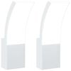 vidaXL Utomhusv&auml;gglampor LED 2 st vit gjuten aluminium
