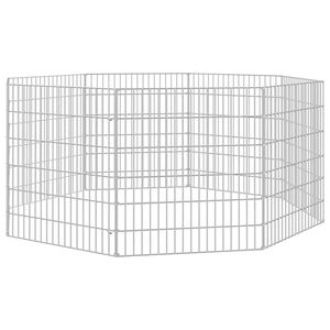vidaXL Husdjursbur 8-panel 54x60 cm galvaniserat j&auml;rn