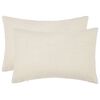 vidaXL Kudd&ouml;verdrag 2 st HEERLEN Gr&auml;ddvit 30 x 50 cm Boucl&eacute;