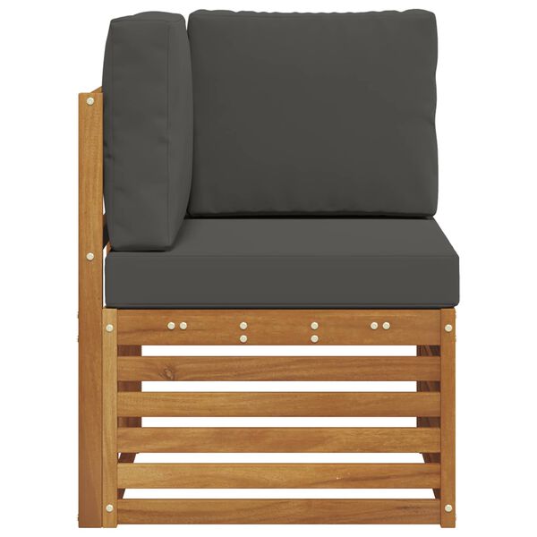 vidaXL Uteh&ouml;rnsoffa Massivt Akaciatr&auml; Naturf&auml;rg