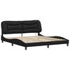 vidaXL Bed Frame with LED without Mattress "Hvar" Black 180x200 cm