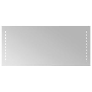 vidaXL LED Badrumsspegel Transparent 90 x 40 cm h&auml;rdat glas
