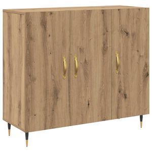 vidaXL Sideboard Artisan Ek 90 x 34 x 80 cm Konstruerat tr&auml;