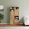 vidaXL Sidoskåp 4 st "ODDA" 40x24x79 cm massivt trä furu
