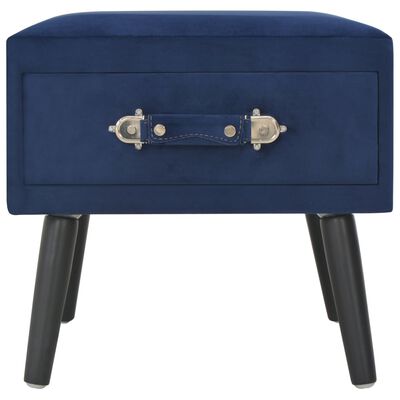 vidaXL Sängbord blå 40x35x40 cm sammet