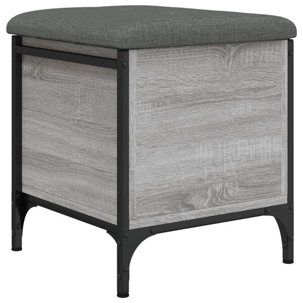 vidaXL F&ouml;rvaringsb&auml;nk gr&aring; sonoma 42x42x45 cm konstruerat tr&auml;