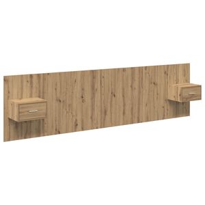 vidaXL Huvudgavel Med Sk&aring;p 3 st Artisan Ek Konstruerat tr&auml;