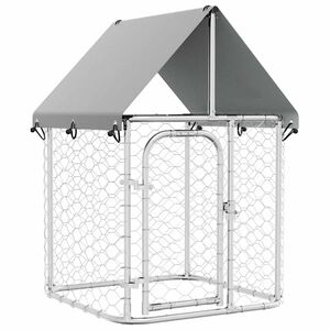 vidaXL Hundg&aring;rd med tak f&ouml;r utomhusbruk 100x100x150 cm