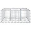 vidaXL Gabion upph&ouml;jd s&auml;ng Silver 100 x 100 x 40 cm Galvaniserat St&aring;l