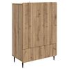 vidaXL Sideboard med l&aring;da Artisan-ek 66 x 34,5 x 97 cm Konstruerat tr&auml;