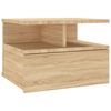 vidaXL Sv&auml;vande s&auml;ngbord sonoma-ek 40x31x27 cm konstruerat tr&auml;