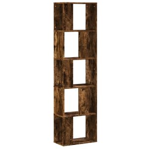 vidaXL Bokhylla 5 hyllplan r&ouml;kig ek 45x23,5x162,5 cm konstruerat tr&auml;