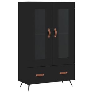vidaXL H&ouml;gsk&aring;p svart 69,5x31x115 cm konstruerat tr&auml;