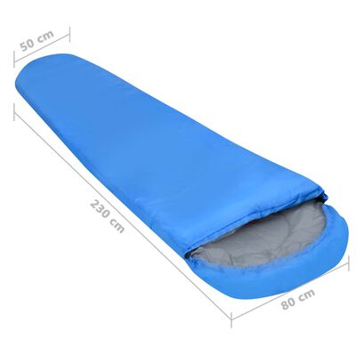 vidaXL Lätta sovsäckar 2 st blå 15°C 850g