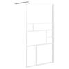 vidaXL Duschv&auml;gg 100x195 cm ESG-glas vit