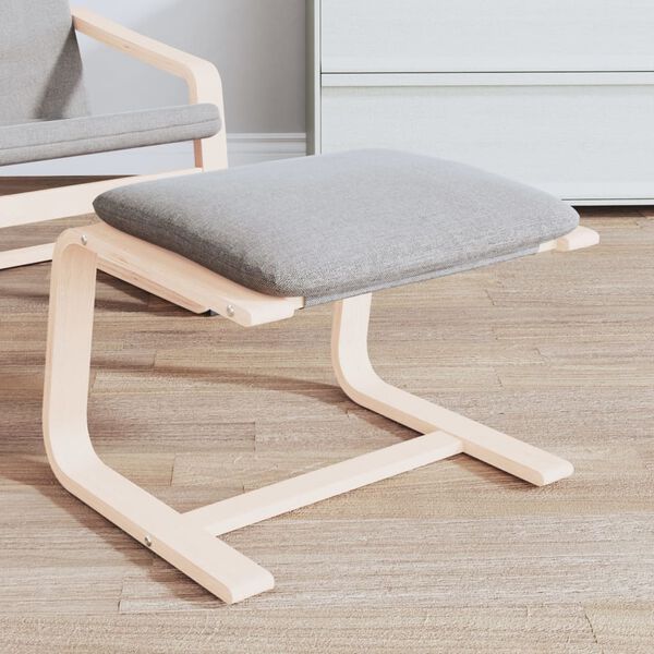 vidaXL Fotpall ljusgr&aring; 51x41x40 cm tyg